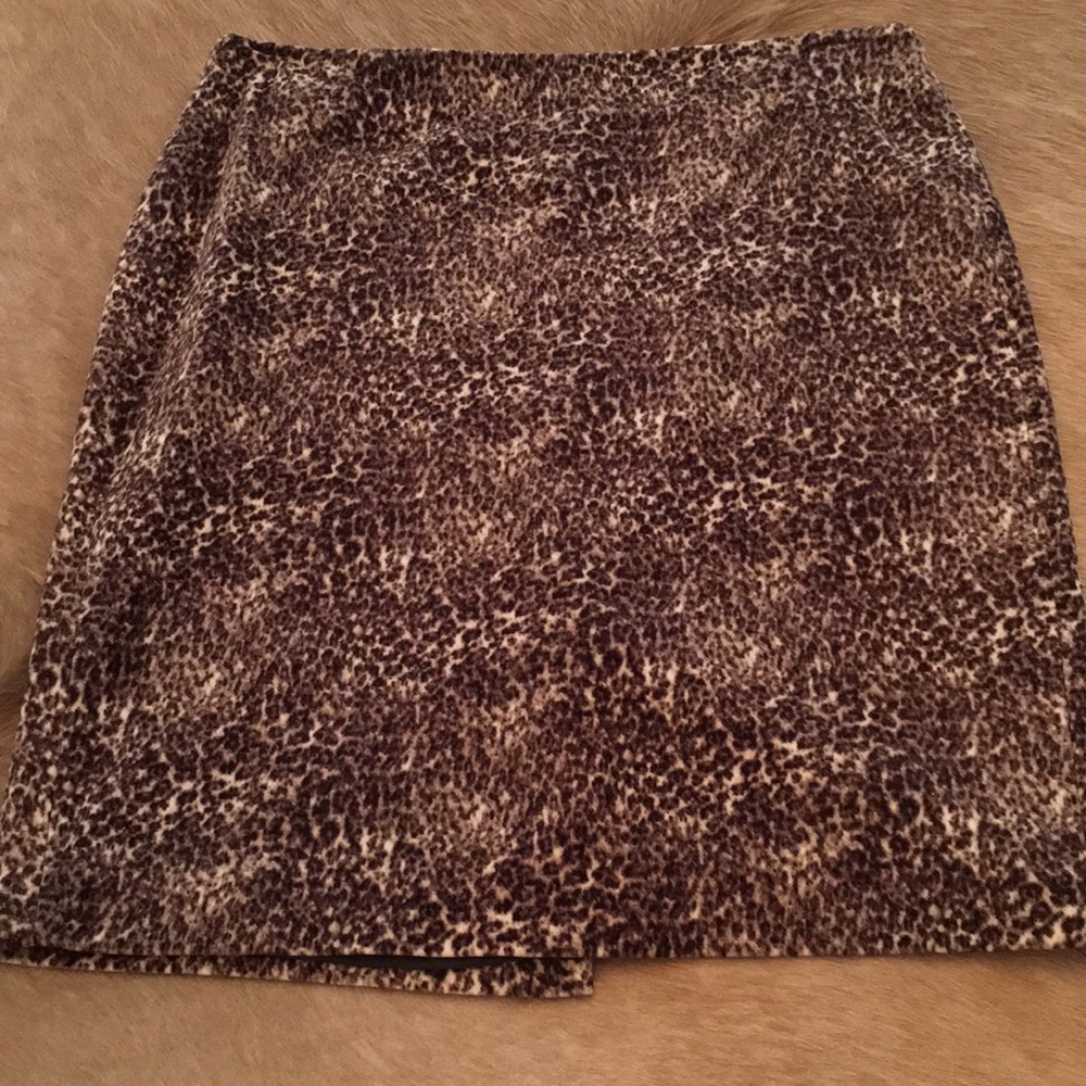 Talbots skirt animal print